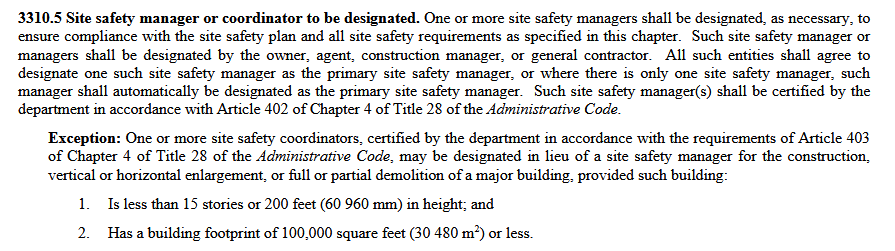 Chapter 33 designation of manager and coordinator requirements